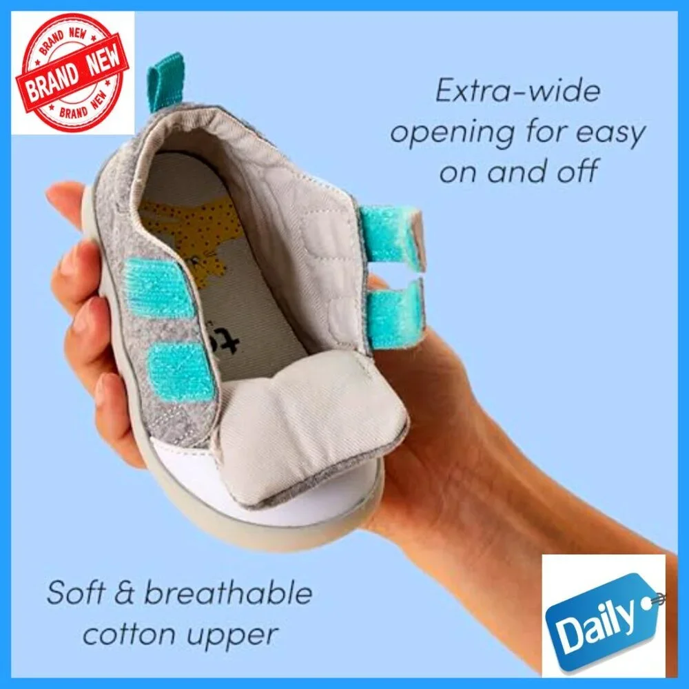 First Walker Baby Shoes Lightweight Breathable Cotton Non-Slip Wide Feet